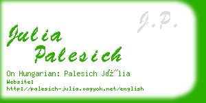 julia palesich business card